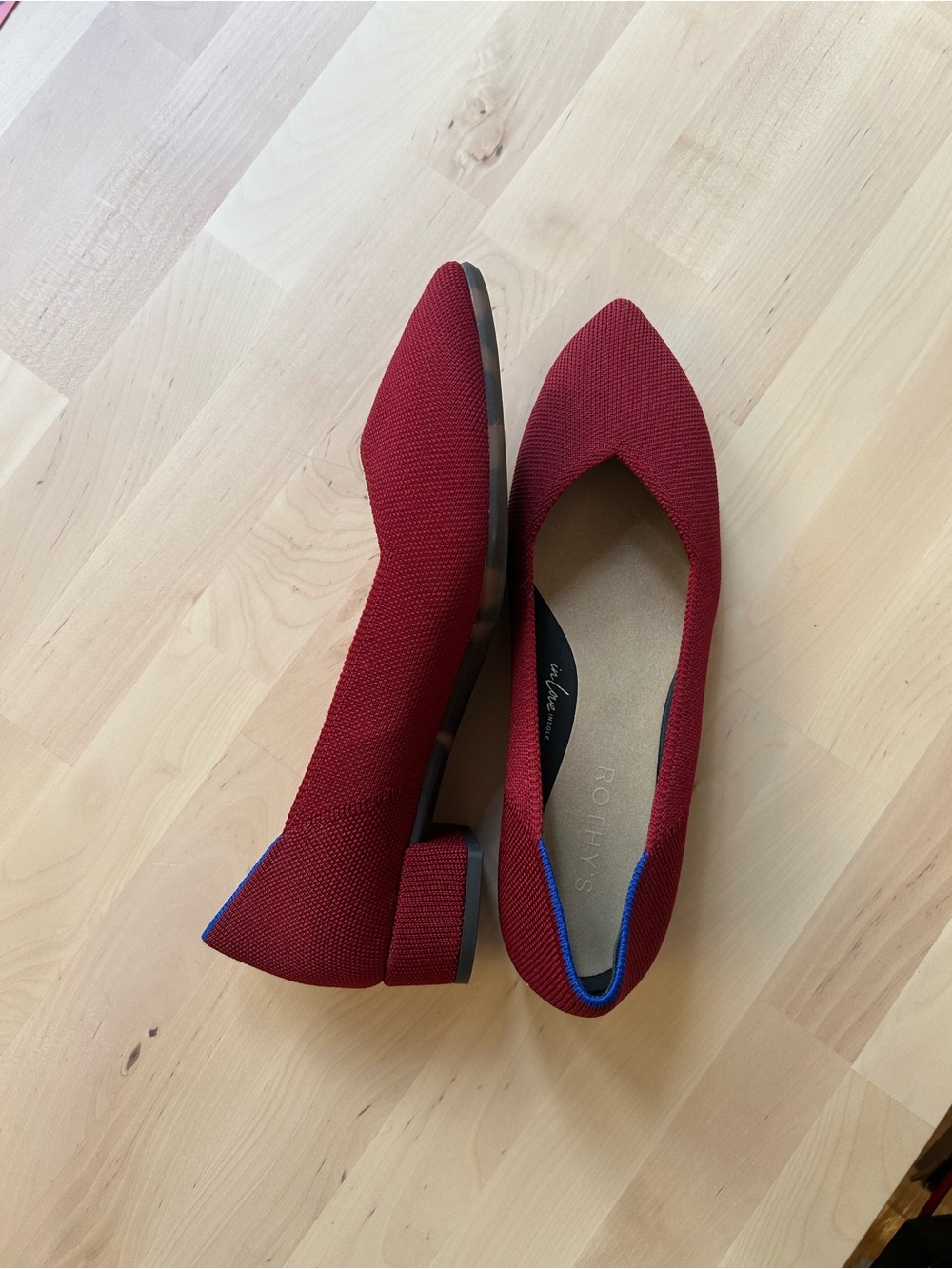 Rothy's Red Pointed Toe Flats - Picture 2 of 6